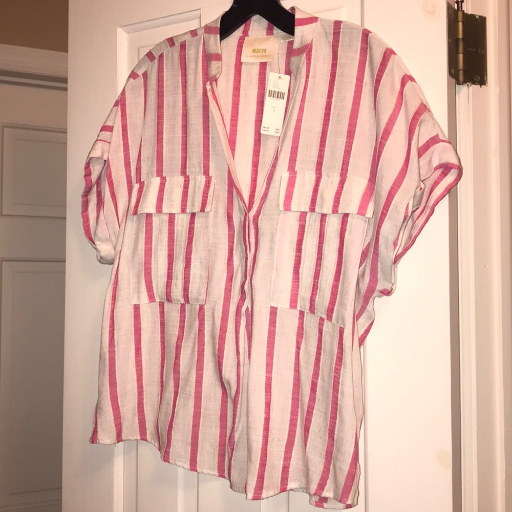 Anthropologie button down striped shirt